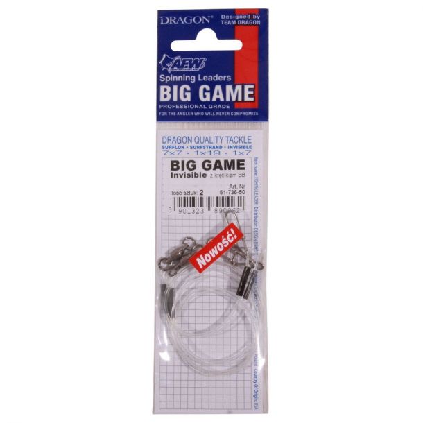 Dragon Fluorocarbon Pike Leader 0,90mm 50cm 2pc. main product photo