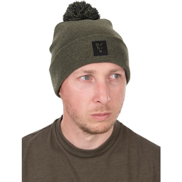 Fox Collection Bobble Hat Green & Black main product photo